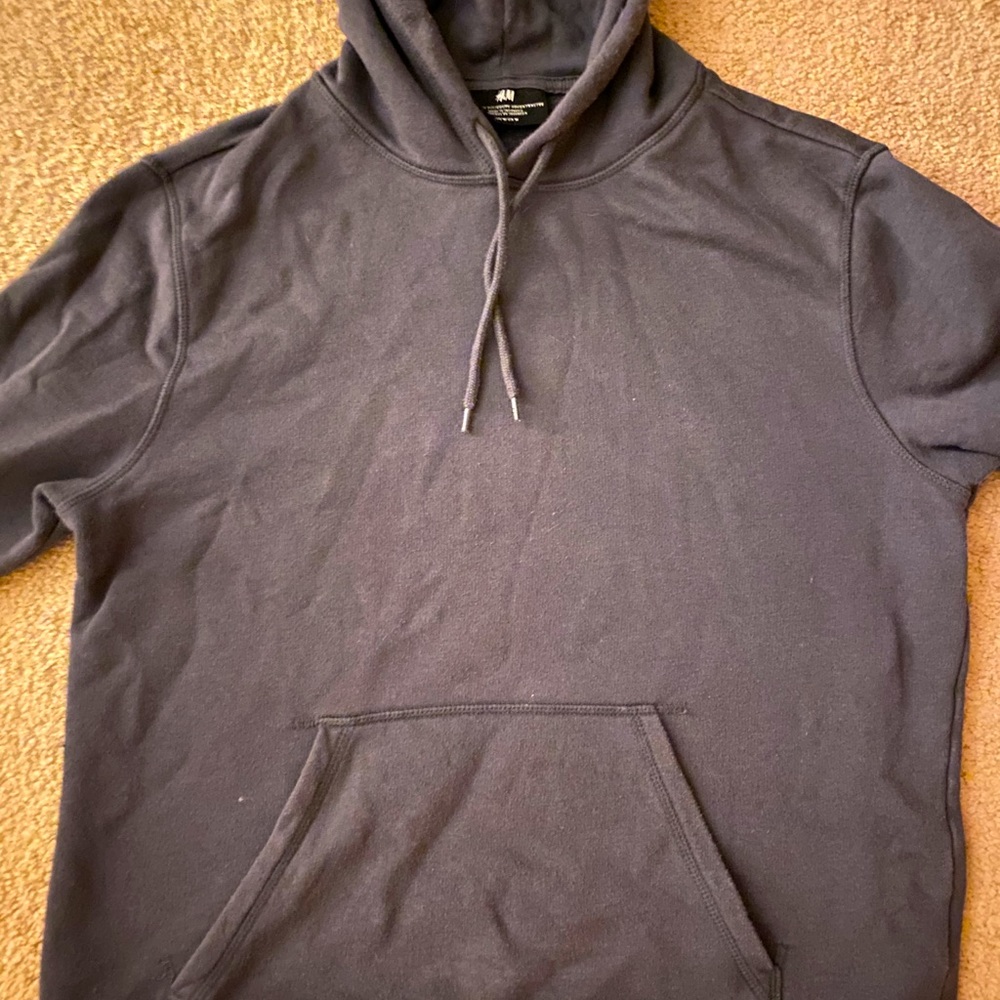MENS MED H&M DARK GREY HOODY